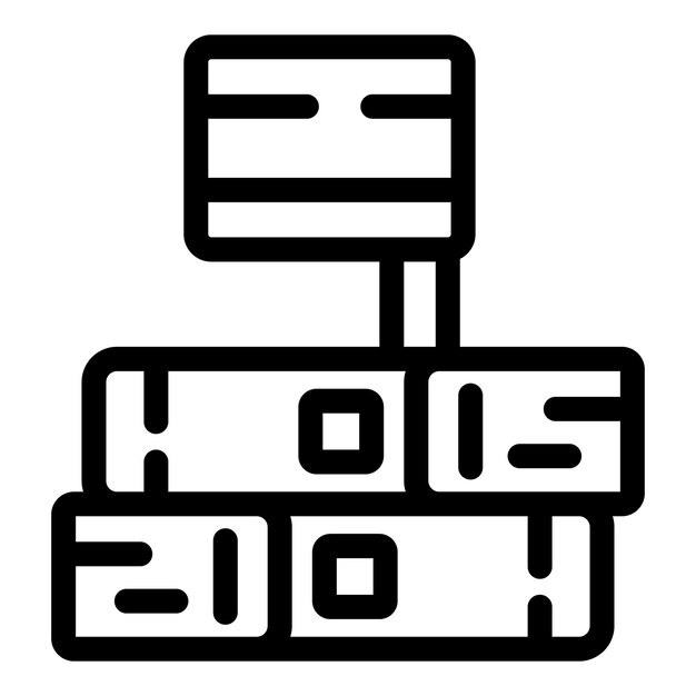 Spanish book stack icon outline vector Skill linear