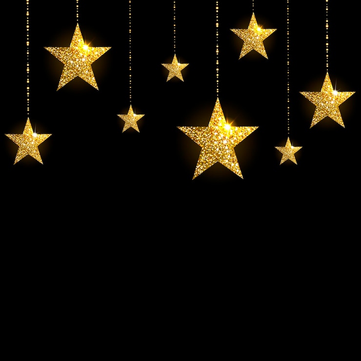 Vector sparkling gold stars
