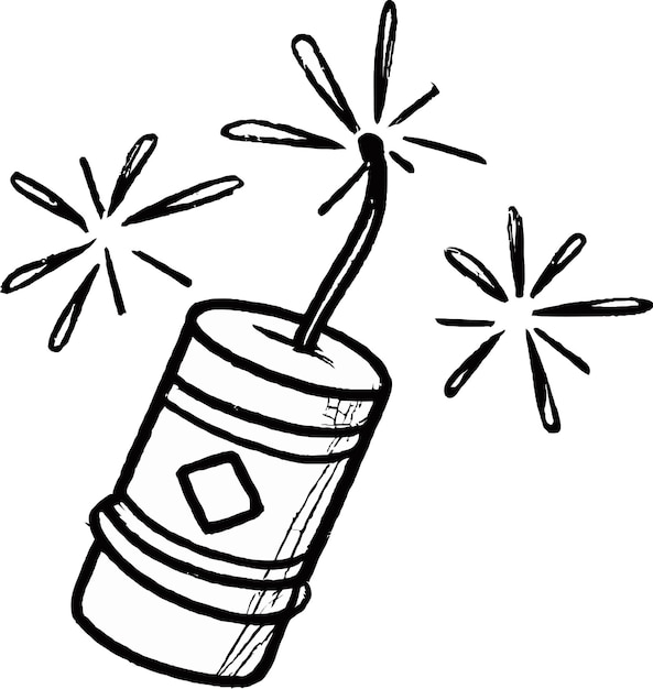 sparkling jubilation firecracker vector icon design for festive merriment