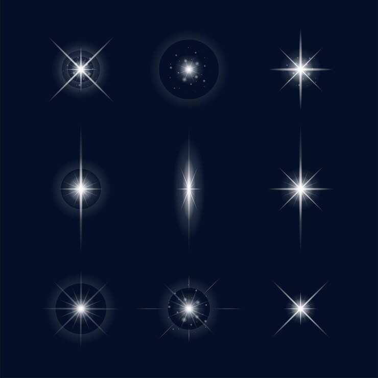 Vector sparkling star pack