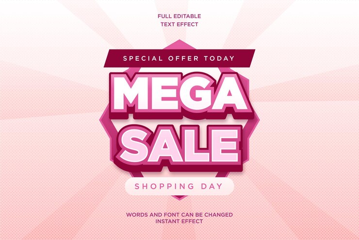 Special Offer Mega Sale Editable Text Effect