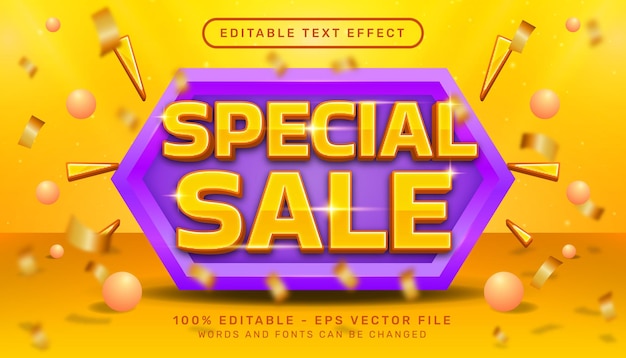 special sale 3d text effect and editable text effect