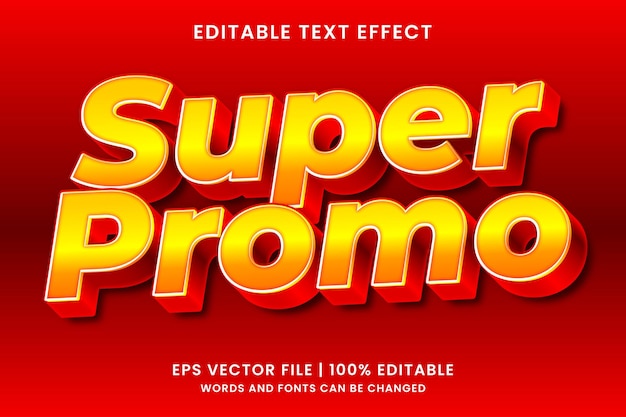 Special sale promo 3d editable text effect