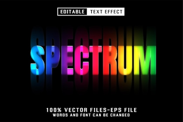 Spectrum Editable Text Effect