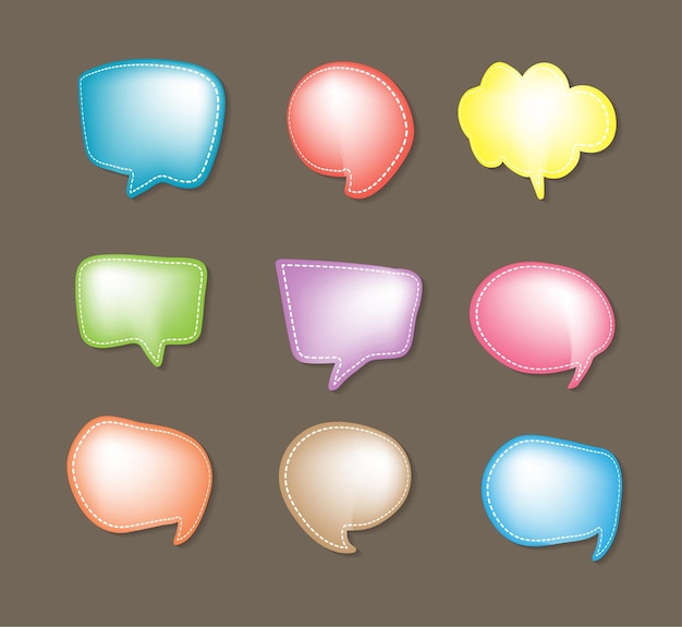 speech bubble cut paper design template Vector illustration for your business