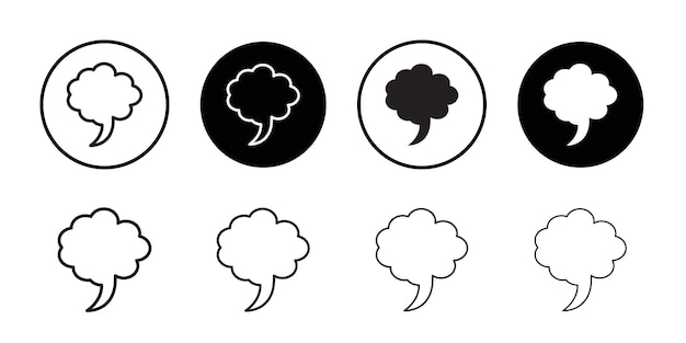 speech bubble icon thin line flat illustration