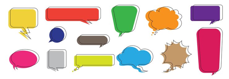 Speech Bubble set Talk bubble Cloud speech bubbles collection