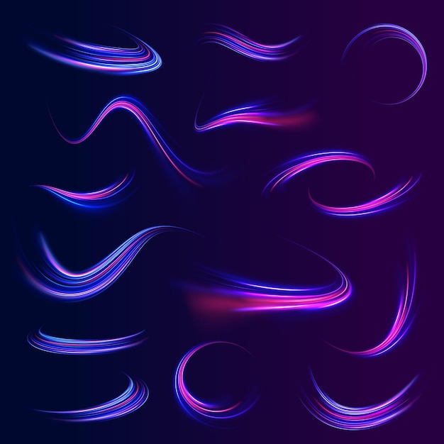 Speed connection background Expressway car headlight effect Speed connection vector background