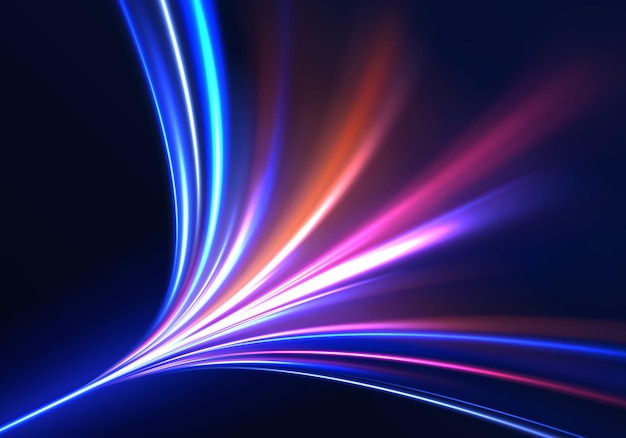 speed connection background expressway car headlight effect speed connection vector background