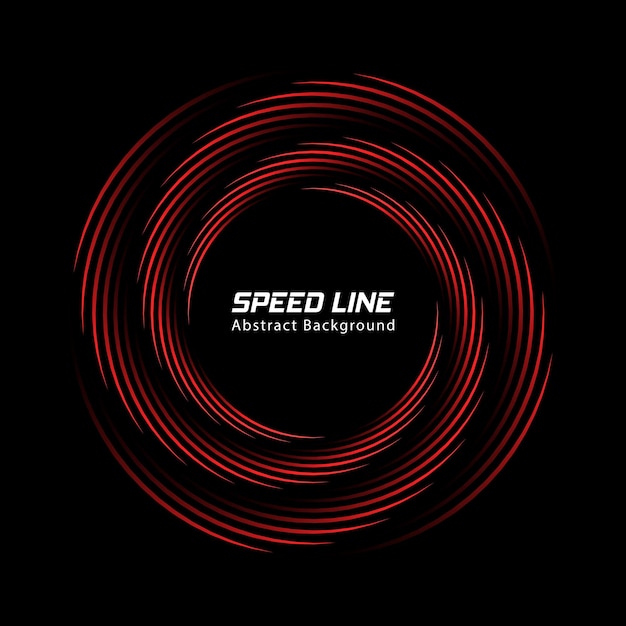 speed lines in circle form technology round logo circular design element