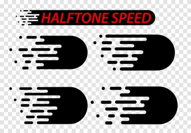 Speed lines set isolated on white Motion effect illustrationGradient background design