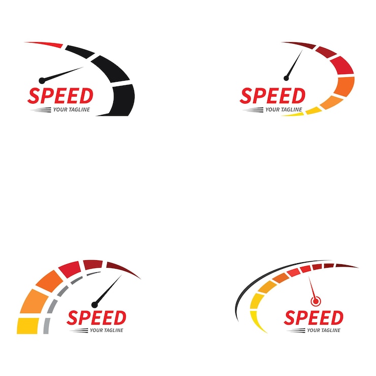 Vector speed logo faster template vector icon illustration design
