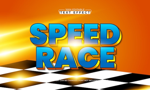 speed race editable text effect with a speed and sport text style