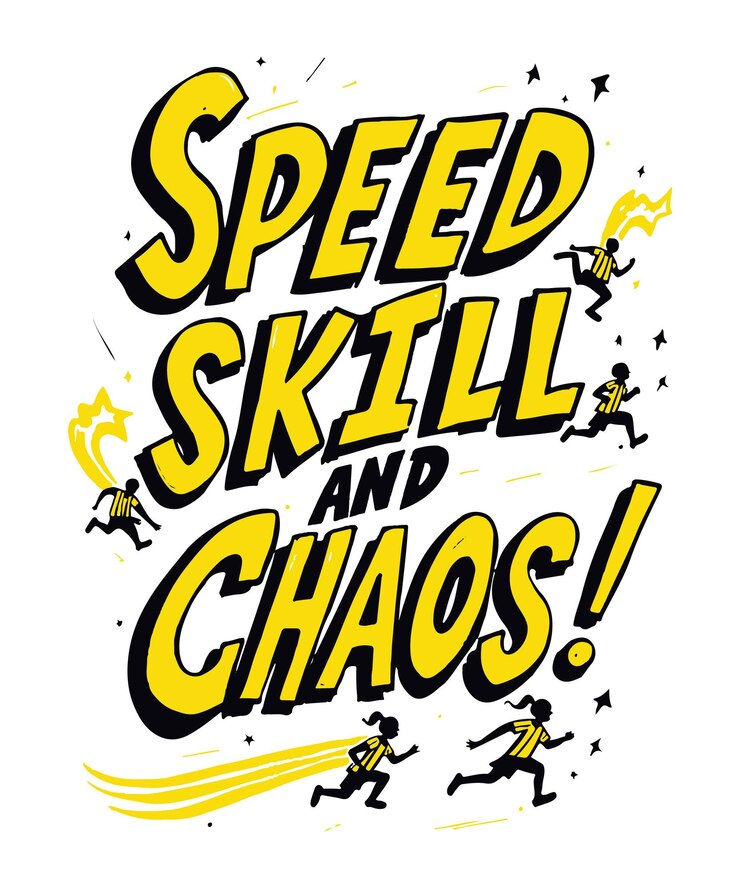 Speed Skill and Chaos typography tshirt vector design templates