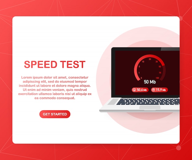Speed test on laptop. Speedometer Internet Speed 50 mb. Website speed loading time. 