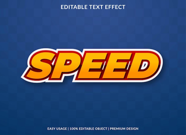 Speed text effect editable template premium style