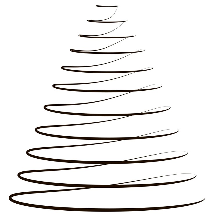 Vector spiral ribbon