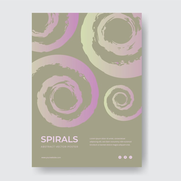 Spirals abstract poster