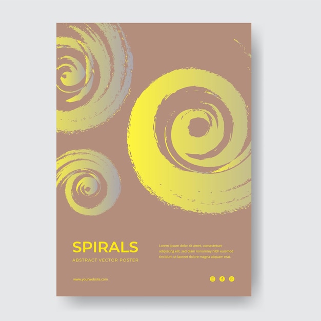 Spirals abstract poster