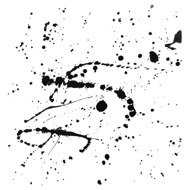 Splated background Black paint splashes