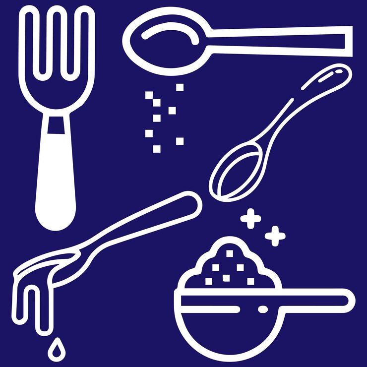 Spoon for kitchen elements vector