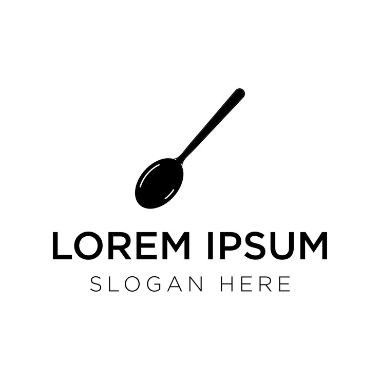 Vector spoon logo vector illustration isolated on white background