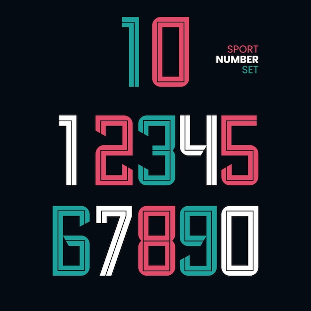 sport font soccer font set