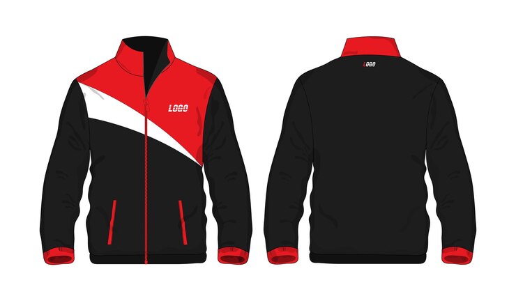 Sport Jacket red and black template for design on white background. Vector illustration eps 10.