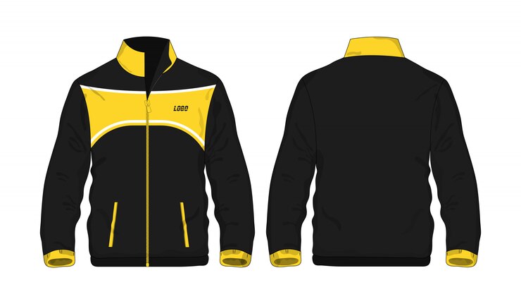 Sport Jacket yellow and black template for design  .