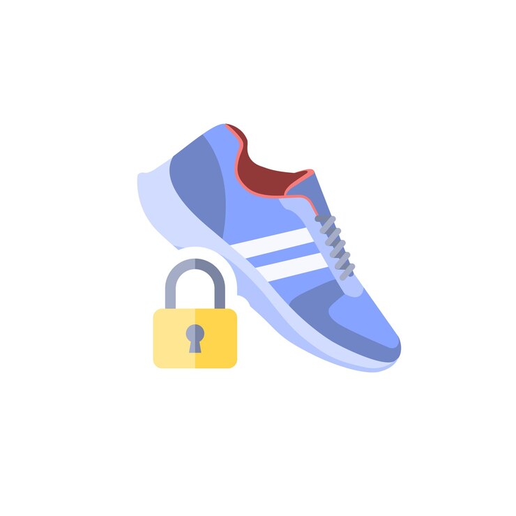 sport shoes illustration and icon flat design