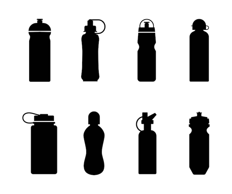 Sport water bottle silhouette collection