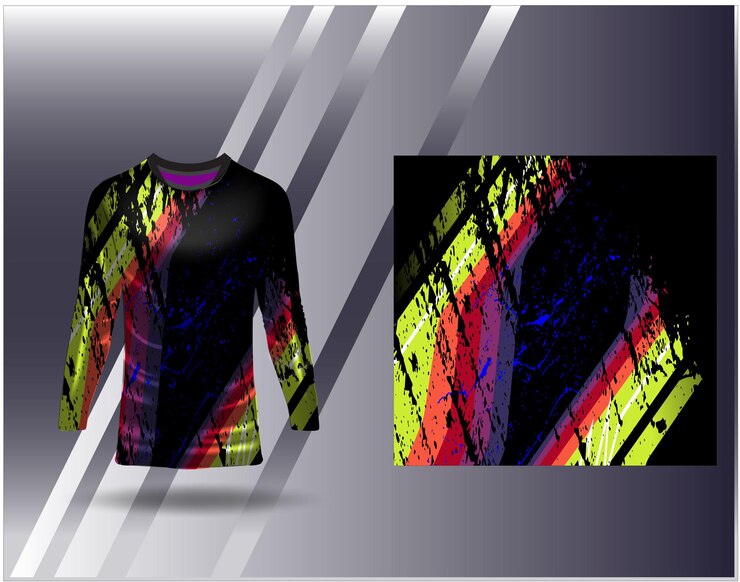 Sports jersey and tshirt template sports design for football racing gaming jersey vector