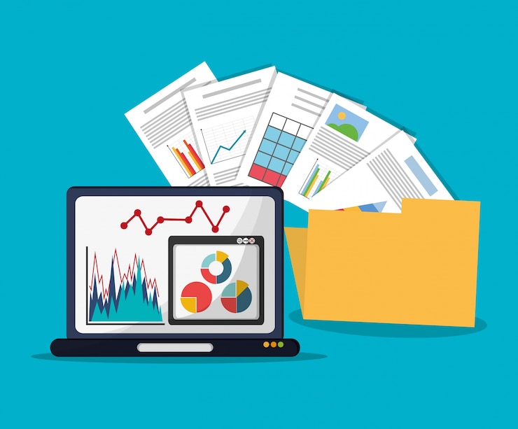 Vector spreadsheet document infographic