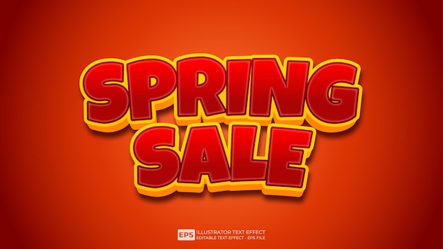 Spring Sale editable text effect font