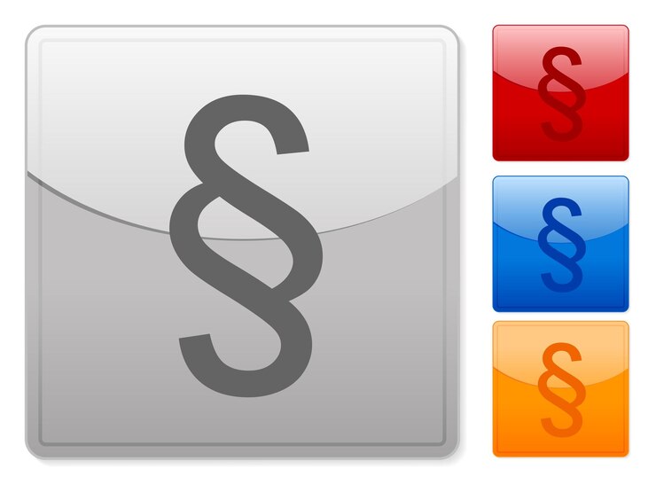 Vector square web buttons paragraph symbol