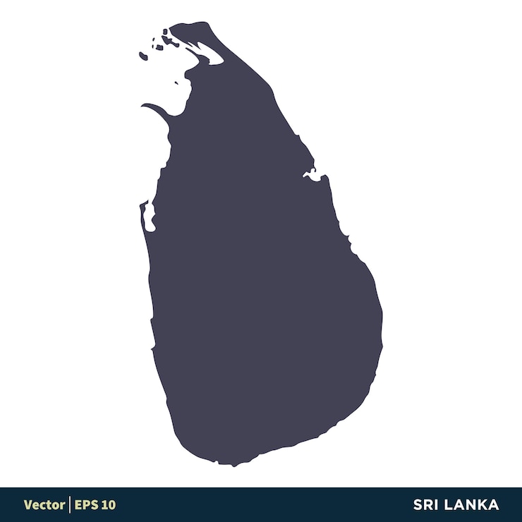 Vector sri lanka negara-negara asia peta ikon vektor logo template ilustrasi desain vektor eps 10