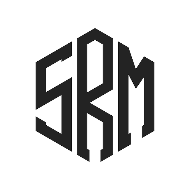 SRM Logo Design Initial Letter SRM Monogram Logo using Hexagon shape