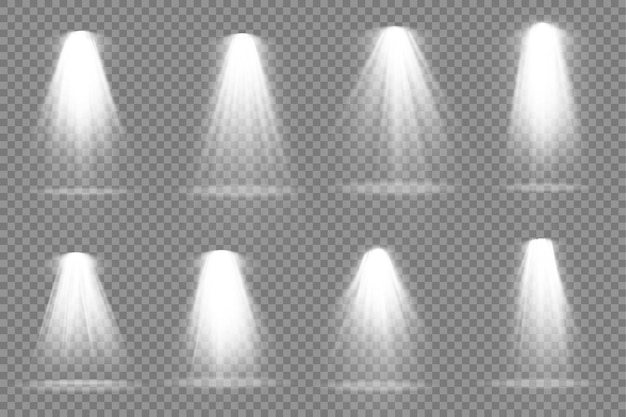 Stage lighting spotlights scene projector light effects bright white lighting with spotlight