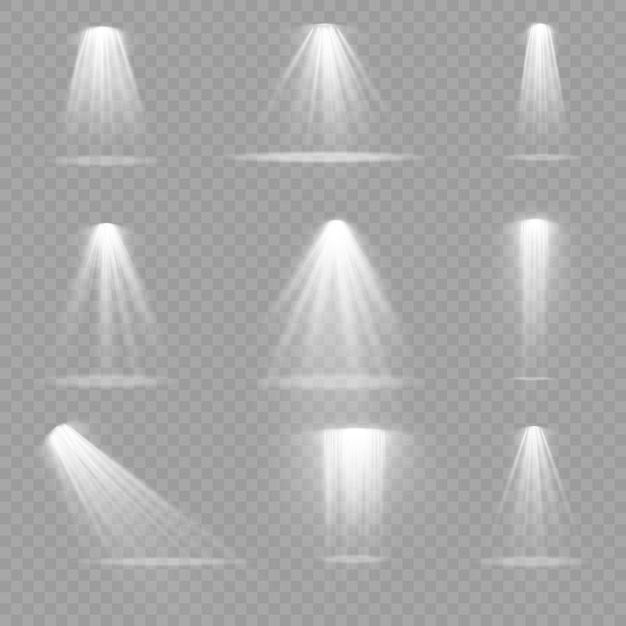 Stage lighting spotlights scene projector light effects bright white lighting with spotlight