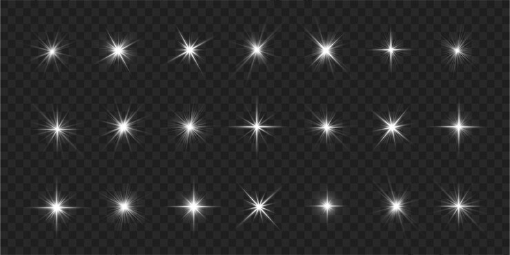 Vector star burst with light white sun rays