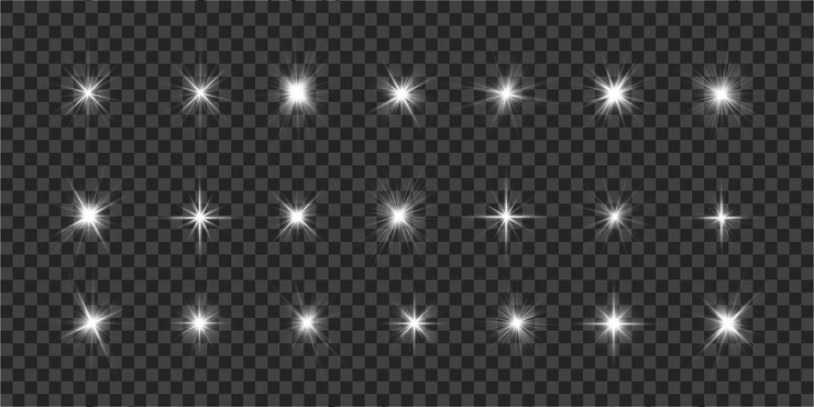 Vector star burst with light white sun rays