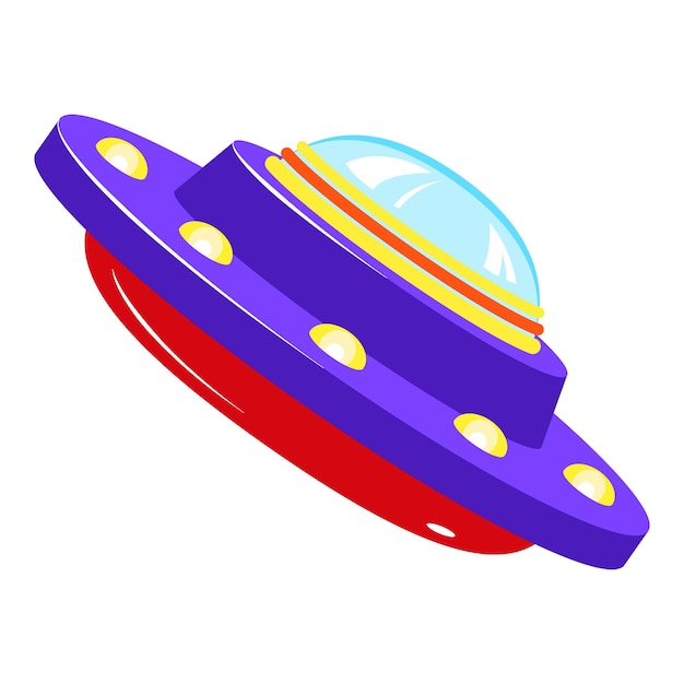 Star ufo icon Cartoon of star ufo vector icon for web design isolated on white background