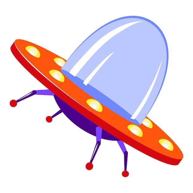 Star ufo icon Cartoon of star ufo vector icon for web design isolated on white background