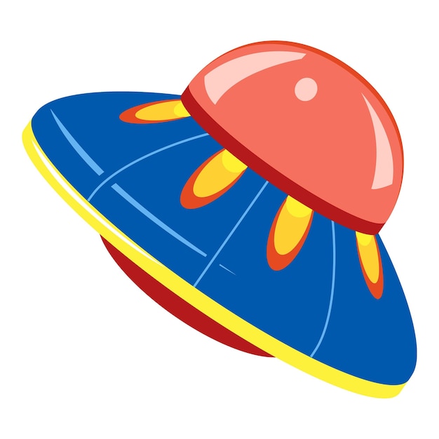 Star ufo icon Cartoon of star ufo vector icon for web design isolated on white background
