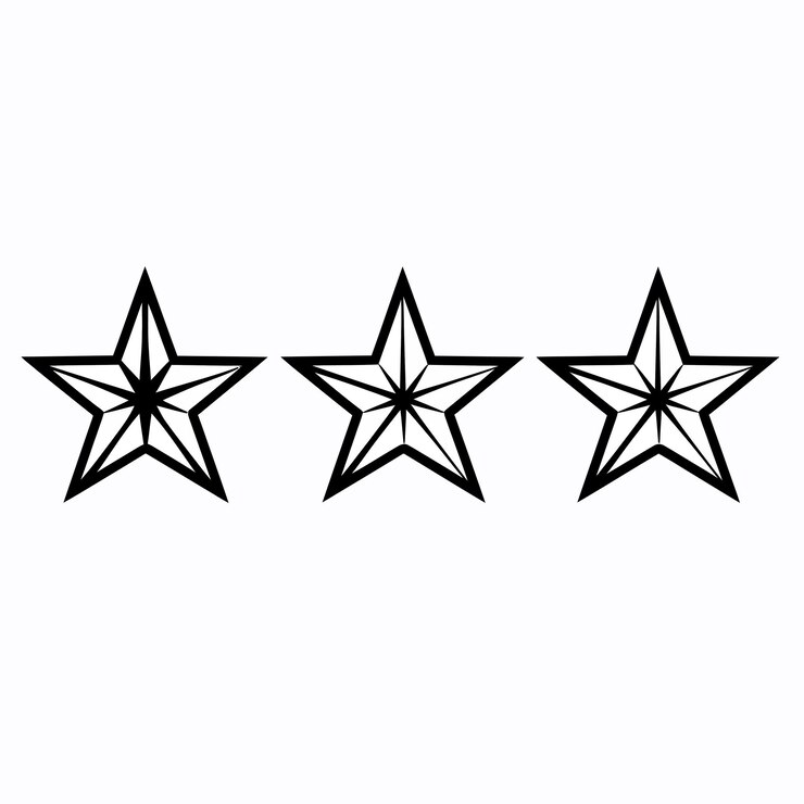 Vector stars black set