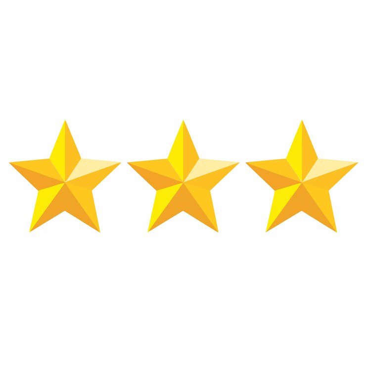 Vector stars yellow set