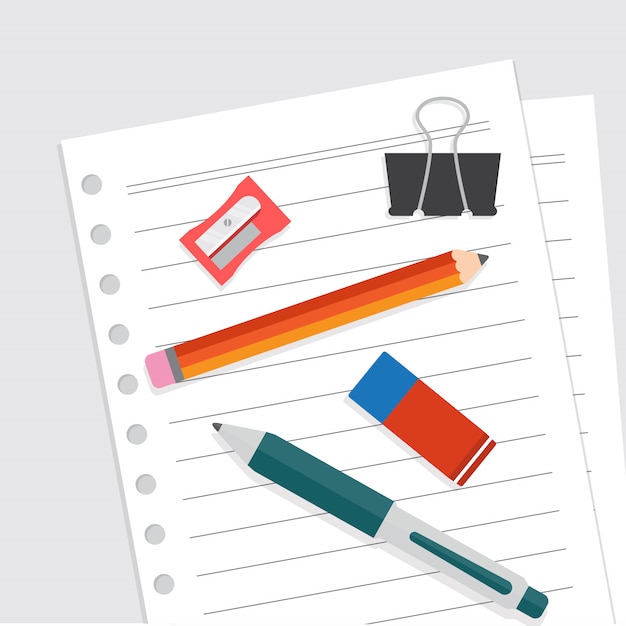 Stationary flat design vector illustration