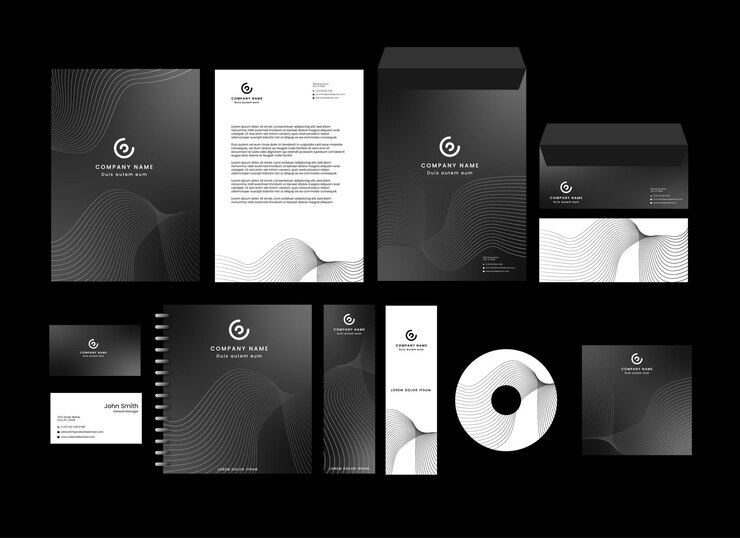 Stationery design vector template. Company corporate branding identity