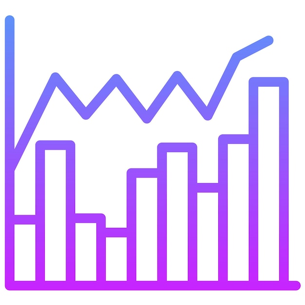 Statistical Graph vector icon illustration of Business Economy iconset