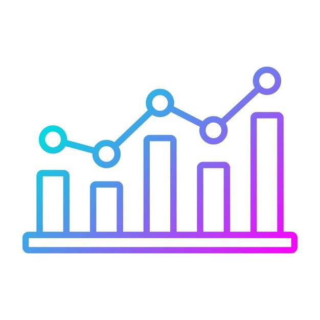 Statistical Graph Vector Illustration Style